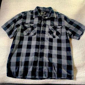 Size Large Black and Gray button down